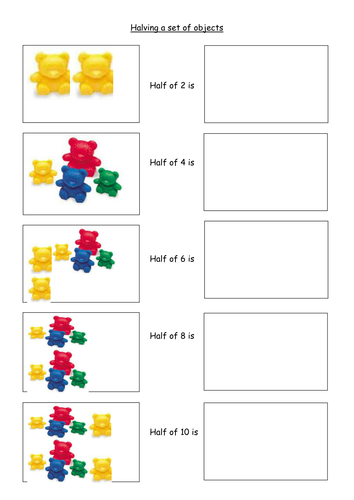 fun halving worksheet Names Worksheets » Halves Worksheets Doubles And Number