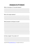 Analysing TV adverts: persuasive texts | Teaching Resources