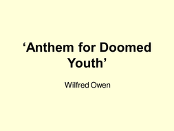 wilfred owen anthem for doomed youth analysis