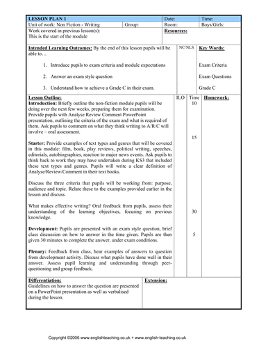 Lesson Plans: GCSE Media and Non-fiction. Argue, Persuade, Advise ...