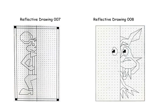 Drawing Lines Of Symmetry : Reflective drawing line of symmetry reflection by