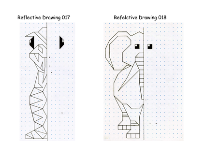 reflective drawing line of symmetry reflection by prt1960 uk