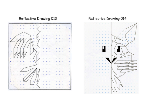 Drawing Lines Of Reflection : Reflective drawing line of symmetry reflection by