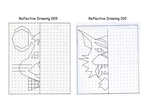 Drawing Lines Of Reflection : Reflective drawing line of symmetry reflection by