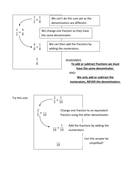 Adding and subtracting fractions worksheet | Teaching Resources