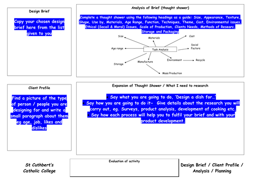 Dt gcse project examples picture