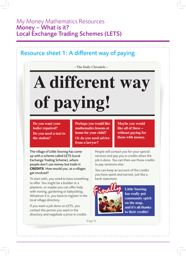 My Money maths resources | Teaching Resources