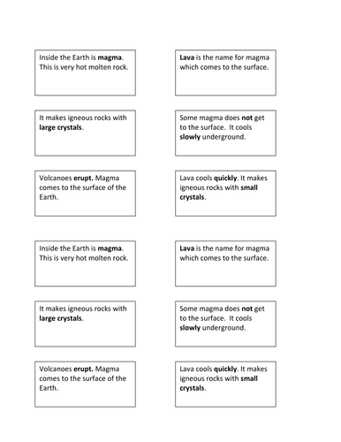 Formation of igneous rocks HT | Teaching Resources