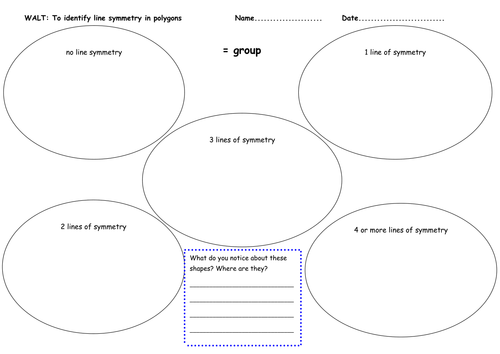KS2 (7-11 yrs) - finding line symmetry in polygons | Teaching Resources