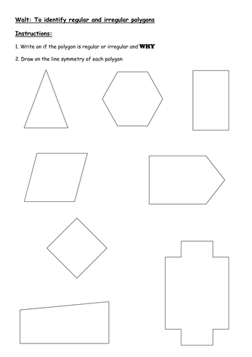 KS2 (7-11 yrs) - finding line symmetry in polygons by ...