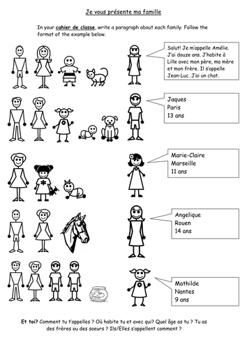 Family; Ma famille by EThatcher - Teaching Resources - TES