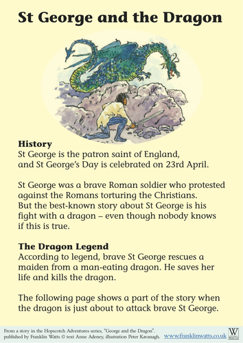 George and the Dragon creative writing worksheet by FranklinWatts