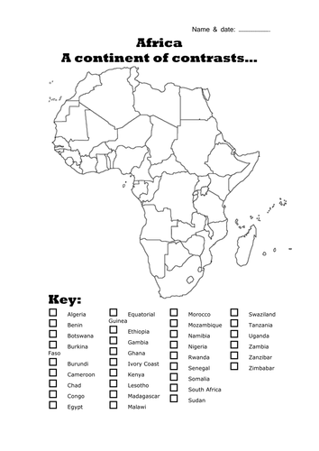 Label Africa Map Games 101