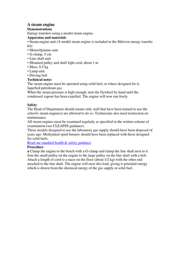 A steam engine | Teaching Resources