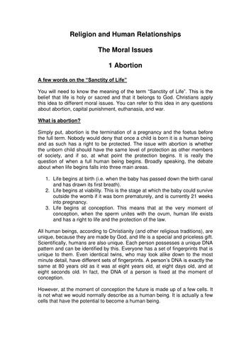 abortion term paper