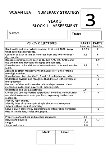 Mathematics test papers ks3 answers