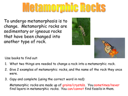 Metamorphic rocks | Teaching Resources