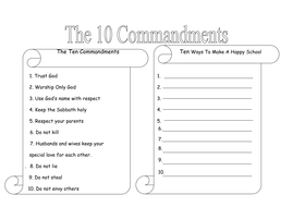 10 Commandments by rhian18 - Teaching Resources - Tes