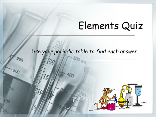 names periodic symbols and table quiz Teaching Elements     Quiz by daveread2000 Resources TES