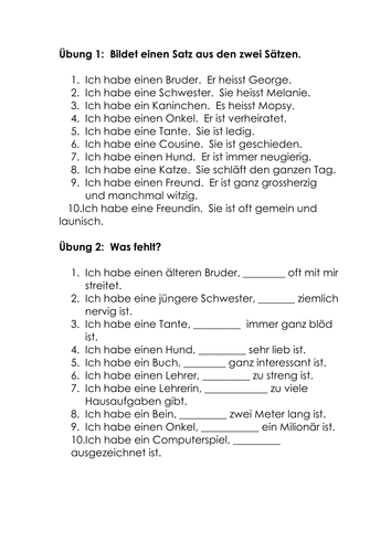 year 7 german revision worksheet - revision worksheet year 7 german by
