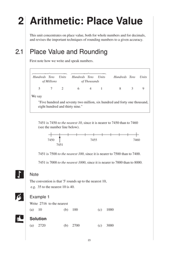 identify the place value of an integer resources tes