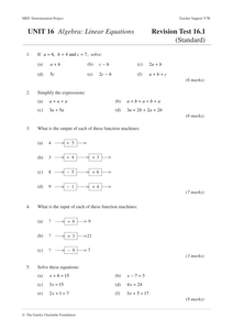 ks3 linear equations mep year 7 unit 16 by cimt uk