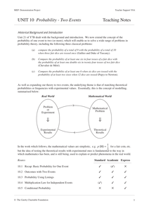 ks3 probability of two events year 8 unit 10 by cimt uk teaching