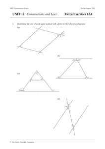 KS3 Construction and Loci (MEP – Year 9 – Unit 12) by CIMT - UK