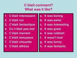 C'etait comment | Teaching Resources