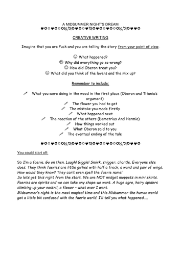 A midsummer's night dream analysis image