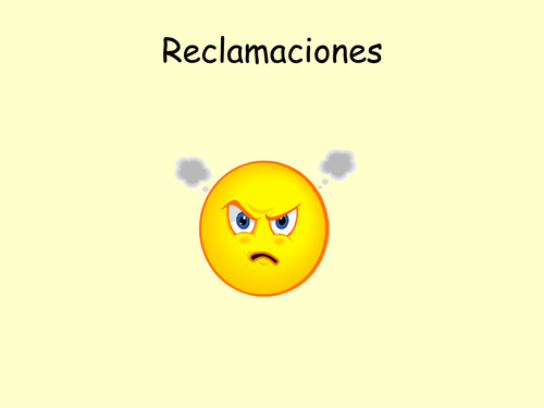 2 6 Reclamaciones Complaints Teaching Resources