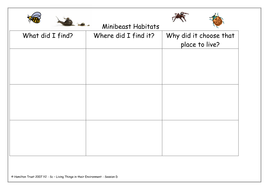 Minibeast habitats | Teaching Resources