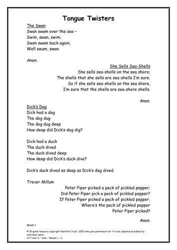 Yr 2 Poetry Unit 3 Silly Stuff: Language Play | Teaching Resources