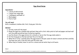 Yr 3 NF Unit 2A Instructions : Recipes and Pet Care | Teaching Resources