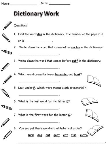 Year 3 Dictionary Work | Teaching Resources
