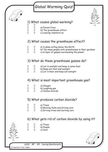 global warming assignment pdf