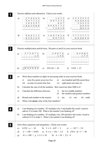 year 6 factors homework