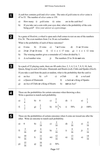 Yr 6 Probability : Lesson 117 | Teaching Resources