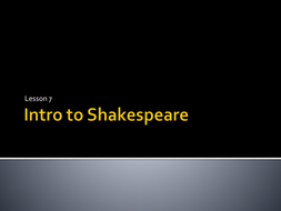 Introduction to Shakespeare: Lessons and Worksheet by krista_carson