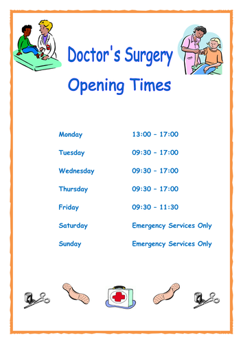 doctors surgery licence Teaching Resources by TinklePrincess Role Play  Doctors