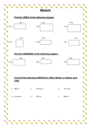 Measure Worksheet | Teaching Resources