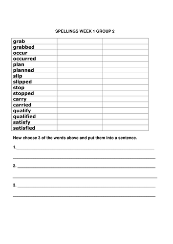Pre SATs spelling lists weeks 1-4 | Teaching Resources