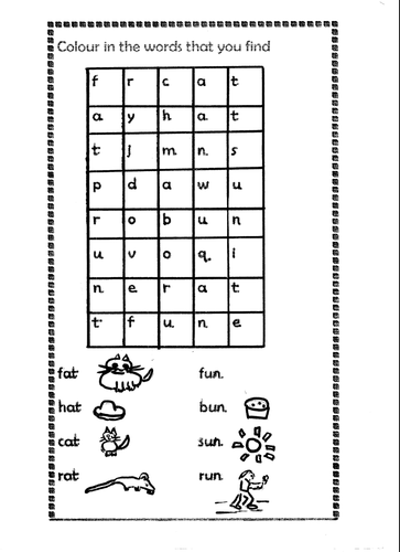 Phonic wordsearches inc. Sets 1 to 7 - letters & sounds, Consonant ...