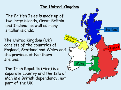 Locate the UK & What the various flags represent- England Wales ...