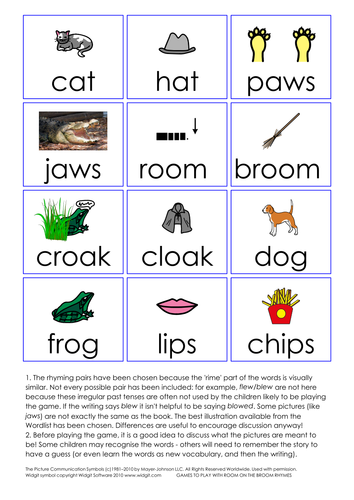 Room on the Broom (simple extra activities) | Teaching Resources