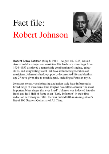 Blues worksheets and activities | Teaching Resources