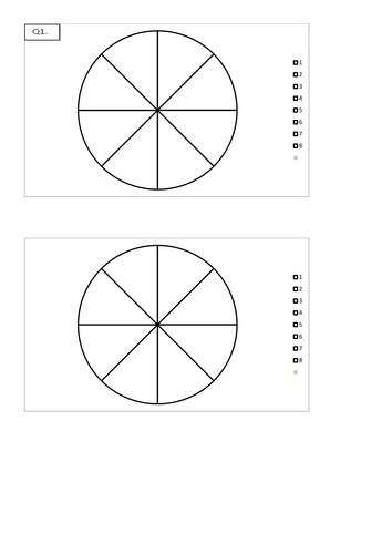 pie chart blank worksheets ks2ks3 by daphnemueller