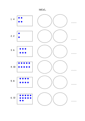 Halving - finding half of differentiated numbers by - UK Teaching