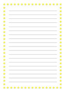 Very simple lined paper with star boarder | Teaching Resources
