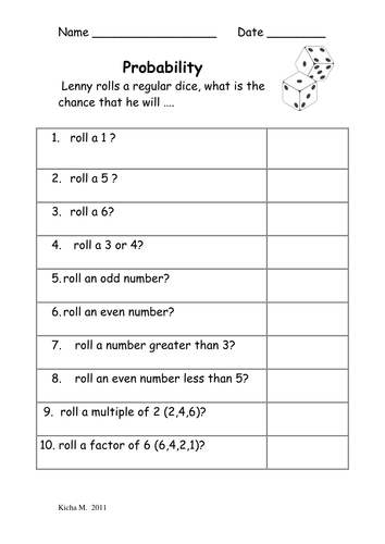 likely unlikely grade worksheet 1 Worksheets Likely Certain Probability Impossible Unlikely